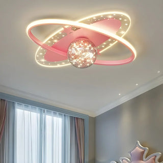 Bedroom Dreamy Star Moon LED Flush Mount Ceiling Light Zawala Image - 8