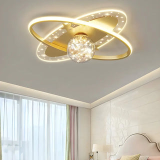 Bedroom Dreamy Star Moon LED Flush Mount Ceiling Light Zawala Image - 9