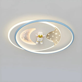 Bedroom Pink Circle Ring LED Flush Mount Ceiling Light Zawala Image - 11