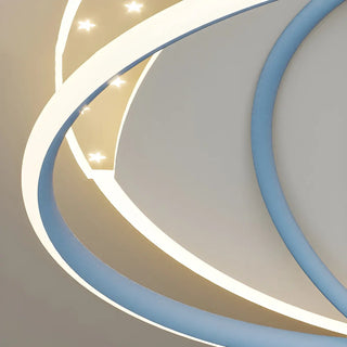 Bedroom Pink Circle Ring LED Flush Mount Ceiling Light Zawala Image - 14