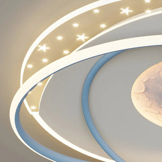 Bedroom Pink Circle Ring LED Flush Mount Ceiling Light Zawala Image - 15