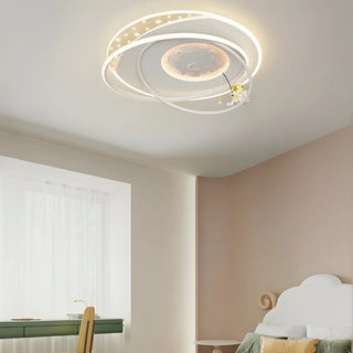 Bedroom Pink Circle Ring LED Flush Mount Ceiling Light Zawala Image - 7