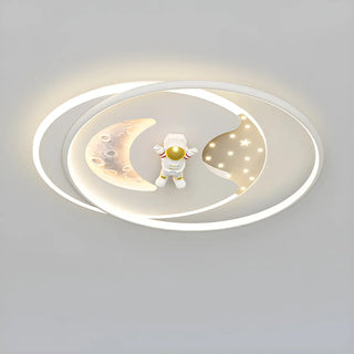 Bedroom Pink Circle Ring LED Flush Mount Ceiling Light Zawala Image - 8