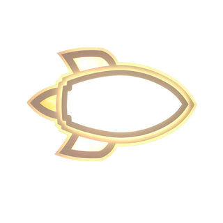 Bedroom Playful Spaceship LED Flush Mount Ceiling Light Zawala Image - 5