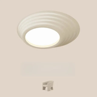 ZOWALA - Bedroom Minimalist white LED Flush Mount Ceiling Light Image - 12