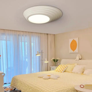 ZOWALA - Bedroom Minimalist white LED Flush Mount Ceiling Light Image - 2
