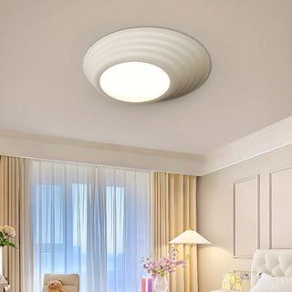 ZOWALA - Bedroom Minimalist white LED Flush Mount Ceiling Light Image - 4