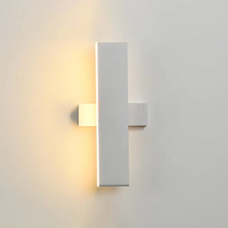 Rotatable Rectangular White Bedroom Wall Sconce Zawala Image - 4