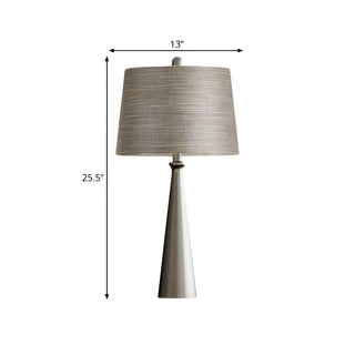 Bedroom Simple Tapered Fabric Drum Shade Table Lamp Zawala #size