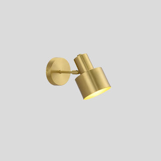 Bedside Cylinder Black and Gold Metal Wall Sconce Zawala Image - 10