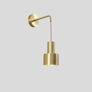 Bedside Cylinder Black and Gold Metal Wall Sconce Zawala Image - 13