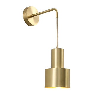 Bedside Cylinder Black and Gold Metal Wall Sconce Zawala Image - 14
