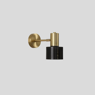 Bedside Cylinder Black and Gold Metal Wall Sconce Zawala Image - 8
