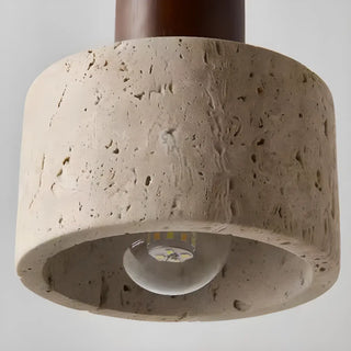 Cylinder Brown and Beige Bedside Pendant Wall Sconce Zawala Image - 11