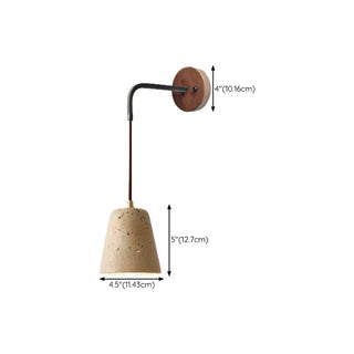 Cylinder Brown and Beige Bedside Pendant Wall Sconce Zawala Image - 15