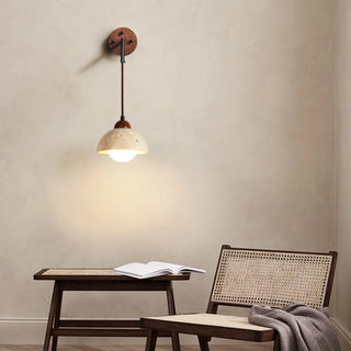 Cylinder Brown and Beige Bedside Pendant Wall Sconce Zawala Image - 4