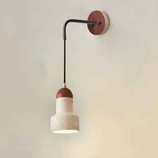 Cylinder Brown and Beige Bedside Pendant Wall Sconce Zawala Image - 8