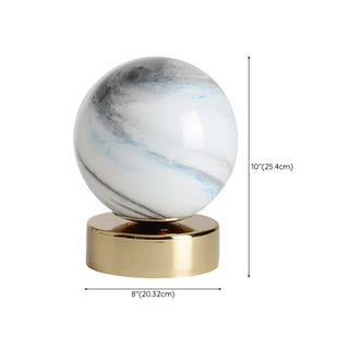 Simple Glamorous Globe Metal Base Bedside Table Lamp Zawala #size