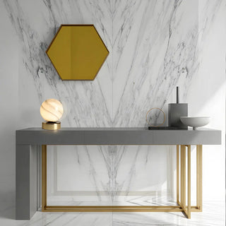 Simple Glamorous Globe Metal Base Bedside Table Lamp Zawala Image - 5