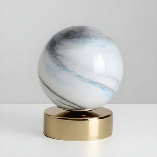 Simple Glamorous Globe Metal Base Bedside Table Lamp Zawala Image - 6