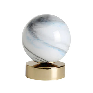 Simple Glamorous Globe Metal Base Bedside Table Lamp Zawala Image - 8