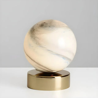 Simple Glamorous Globe Metal Base Bedside Table Lamp Zawala Image - 9