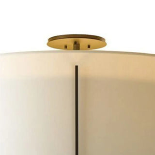 ZOWALA - Beige Cylinder Fabric Semi-Flush Mount Light Image - 9