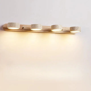 ZOWALA - Elegant Beige Stone 3 Light Bathroom Vanity Light Image - 11