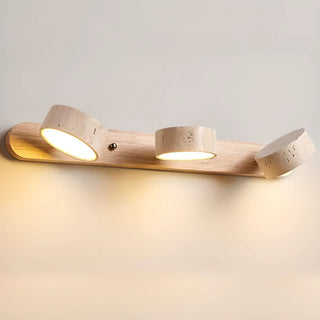 ZOWALA - Elegant Beige Stone 3 Light Bathroom Vanity Light Image - 15