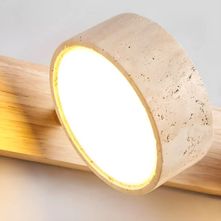 ZOWALA - Elegant Beige Stone 3 Light Bathroom Vanity Light Image - 17
