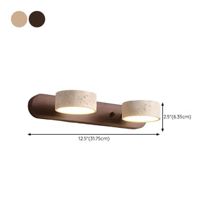 ZOWALA - Elegant Beige Stone 3 Light Bathroom Vanity Light #size