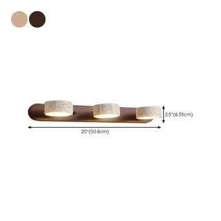 ZOWALA - Elegant Beige Stone 3 Light Bathroom Vanity Light Image - 19