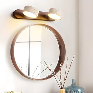 ZOWALA - Elegant Beige Stone 3 Light Bathroom Vanity Light Image - 2
