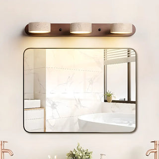 ZOWALA - Elegant Beige Stone 3 Light Bathroom Vanity Light Image - 3
