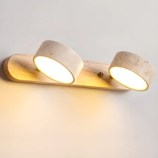 ZOWALA - Elegant Beige Stone 3 Light Bathroom Vanity Light Image - 7