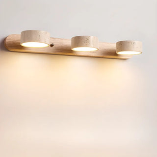 ZOWALA - Elegant Beige Stone 3 Light Bathroom Vanity Light Image - 8