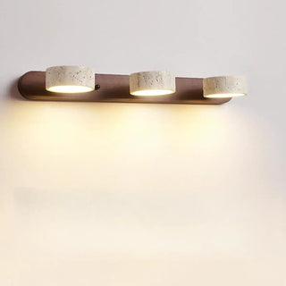 ZOWALA - Elegant Beige Stone 3 Light Bathroom Vanity Light Image - 9