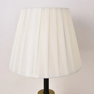 Bedroom Classic Fabric Gold Column Base Table Lamp Zawala Image - 4