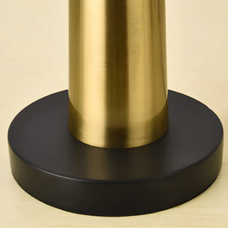 Bedroom Classic Fabric Gold Column Base Table Lamp Zawala Image - 5
