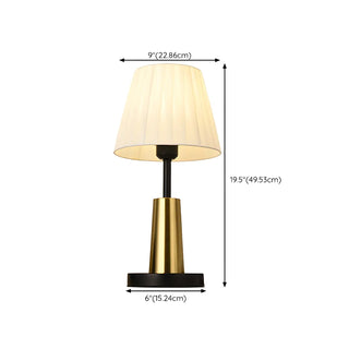Bedroom Classic Fabric Gold Column Base Table Lamp Zawala #size