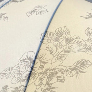 ZOWALA - Flower Pattern Fabric Beige Living Room Drum Chandelier Image - 11