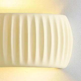 ZOWALA - Beige Semicircle Resin Up Down Wall Sconce Image - 10