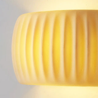 ZOWALA - Beige Semicircle Resin Up Down Wall Sconce Image - 13