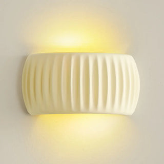ZOWALA - Beige Semicircle Resin Up Down Wall Sconce Image - 5