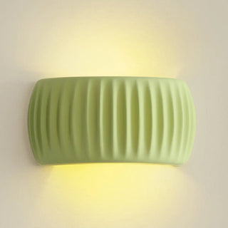 ZOWALA - Beige Semicircle Resin Up Down Wall Sconce Image - 6