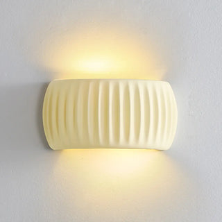 ZOWALA - Beige Semicircle Resin Up Down Wall Sconce Image - 8