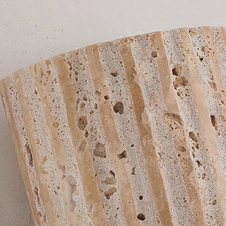 Outdoor Beige Stone Rectangular Up Down Wall Lamp Zawala Image - 17