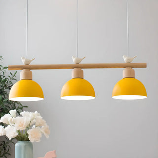ZOWALA - Bird 3-Light Yellow Dome Island Light Image - 1