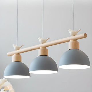 ZOWALA - Bird 3-Light Yellow Dome Island Light Image - 10