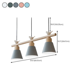 ZOWALA - Bird 3-Light Yellow Dome Island Light Image - 17